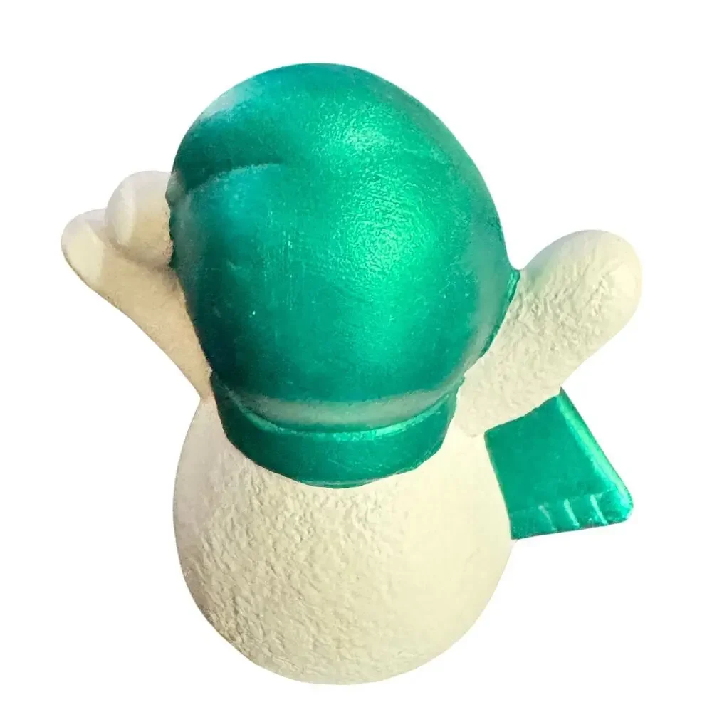 Vintage Ceramic Snowman Figurine Green Scarf Winter Christmas Decor‎ 4